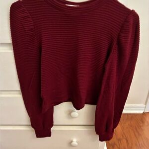 Sadie & Sage Deep Red Knit Top